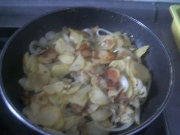 Bratkartoffeln  geschmorte Gurken   und  Jägerschnitzel - Rezept - Bild Nr. 12