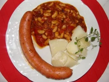 Gemüse : -Weiße Bohnen in Tomatensauce- - Rezept