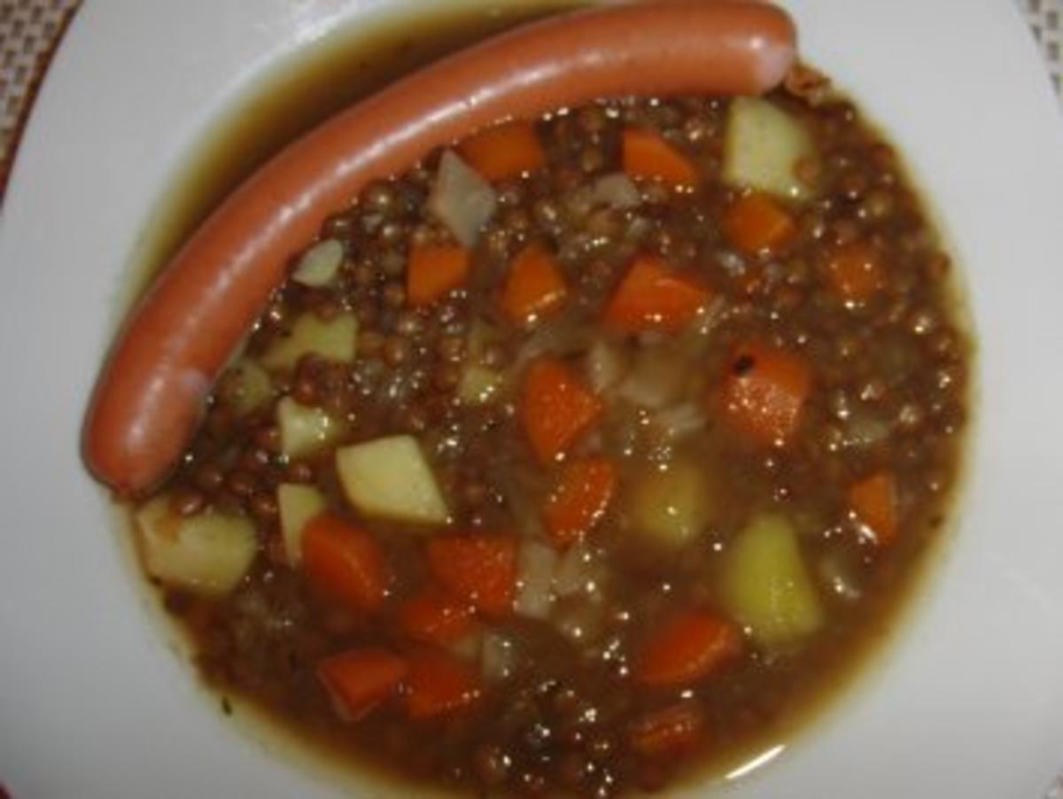 Bilder für Suppe : Heißer Puy-Linsen-Eintopf für kalte Tage - Rezept