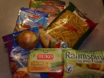 Aufläufe: Nudelauflauf mit Spinat und Schinken - Rezept - Bild Nr. 2