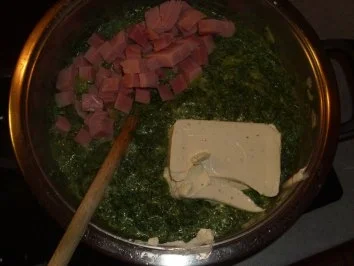 Aufläufe: Nudelauflauf mit Spinat und Schinken - Rezept - Bild Nr. 3