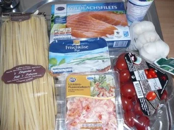 Rezept: Linguine mit Lachs und Krebsfleisch Bild Nr. 2 Linguine mit Lachs und Krebsfleisch - Rezept - Bild Nr. 2