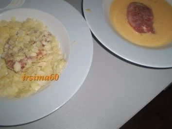  Medallions mit Mandelkruste an einer Pfeffer - Sahne - Soße - Rezept - Bild Nr. 3