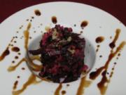 Rote-Bete-Carpaccio mit Roquefortkäse und Walnüssen - Rezept