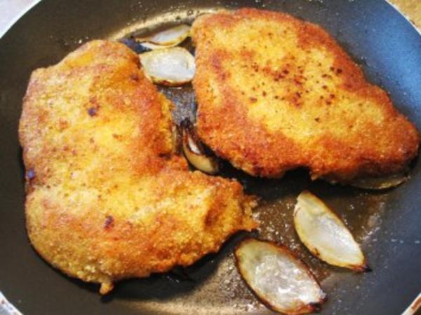 Schnitzel mit Rahm-Champignons - Rezept - kochbar.de