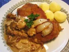 Schnitzel mit Rahm-Champignons - Rezept