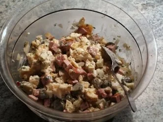 Resteverwertung: Rühreisalat - Rezept