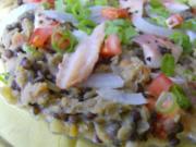 Linsensalat mit Räucherfisch - Rezept