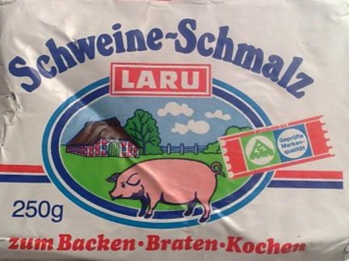 Schweineschmalz mit Grieben selbstgemacht - einfach - 880 kcal/100g