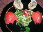 Lachsravioli mit Feldsalat - Rezept