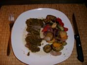 Kräuter-Lammlachse mit mediterranem Ofengemüse - Rezept