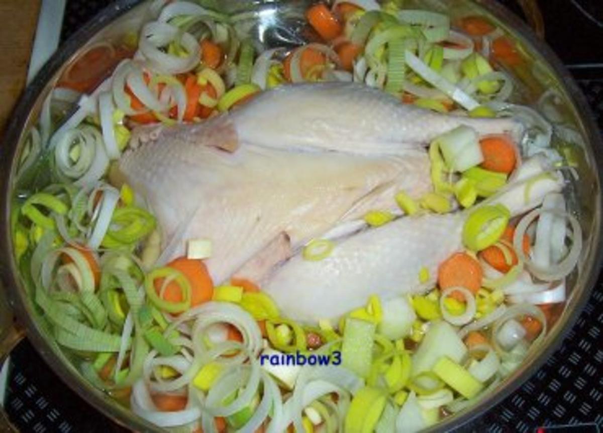 Kochen: 2-in-1 ... Hühner-Brühe und -Cremesuppe - Rezept - Bild Nr. 2