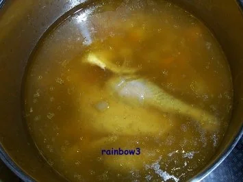 Kochen: 2-in-1 ... Hühner-Brühe und -Cremesuppe - Rezept - Bild Nr. 3