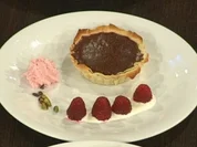 Schokoladentarte mit Himbeeren - Rezept