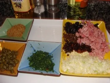 Nudeln : -Penne mit Kanar. Olivensauce und Chorizo oder Kochschinken- - Rezept - Bild Nr. 3