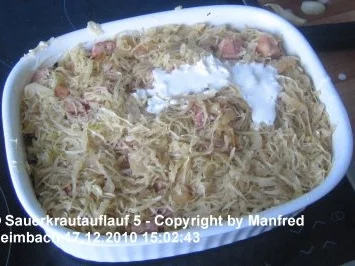 Rezept: Auflauf – Manfred’s Sauerkraut Auflauf Bild Nr. 5 Auflauf – Manfred’s Sauerkraut Auflauf - Rezept - Bild Nr. 5