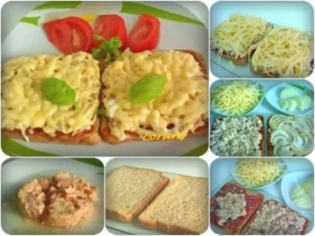 Thunfisch - Toastbrot mit Käse überbacken - Rezept - Bild Nr. 2