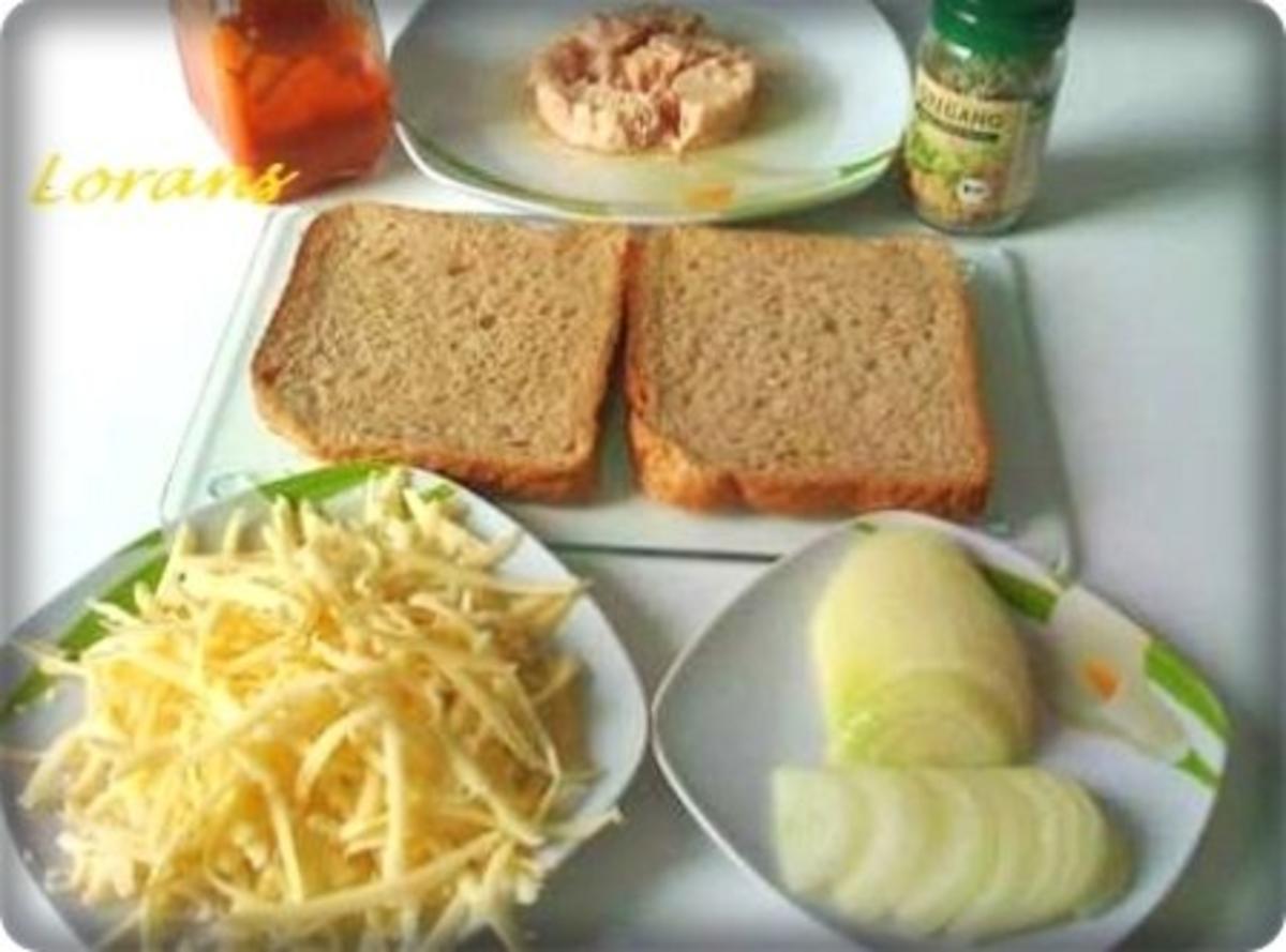 Thunfisch - Toastbrot mit Käse überbacken - Rezept - Bild Nr. 4