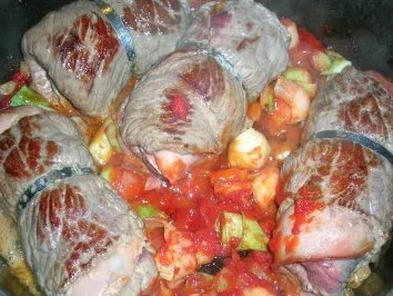 Rezept: Rouladen italienisch mit Mortadella und Nudeln Bild Nr. 6 Rouladen italienisch mit Mortadella und Nudeln - Rezept - Bild Nr. 6