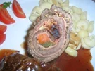 Rouladen italienisch mit Mortadella und Nudeln - Rezept