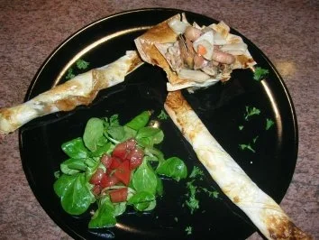 Filoteigkörbchen mit Meeresfrüchten (leckere unkomplizierte Vorspeise) - Rezept - Bild Nr. 2