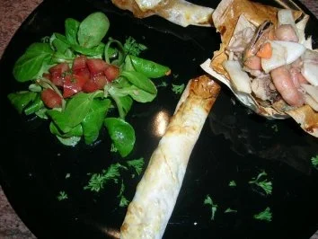 Filoteigkörbchen mit Meeresfrüchten (leckere unkomplizierte Vorspeise) - Rezept - Bild Nr. 3