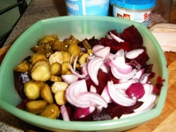 Rote-Bete-Wurstsalat - Rezept - Bild Nr. 3
