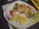 Rotzungenfilet mit Kartoffeln und Salat - Rezept