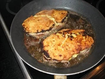 Rumpsteak Strindberg mit Herzoginkartoffeln und Eichblattsalat in Balsamicodressing - Rezept - Bild Nr. 6