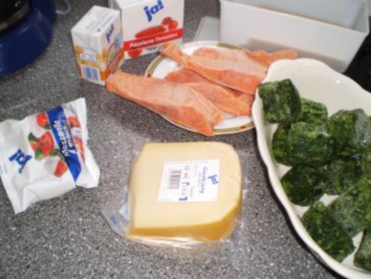 Lachs-Spinat-Lasagne mit dreierlei Käse - Rezept - Bild Nr. 2
