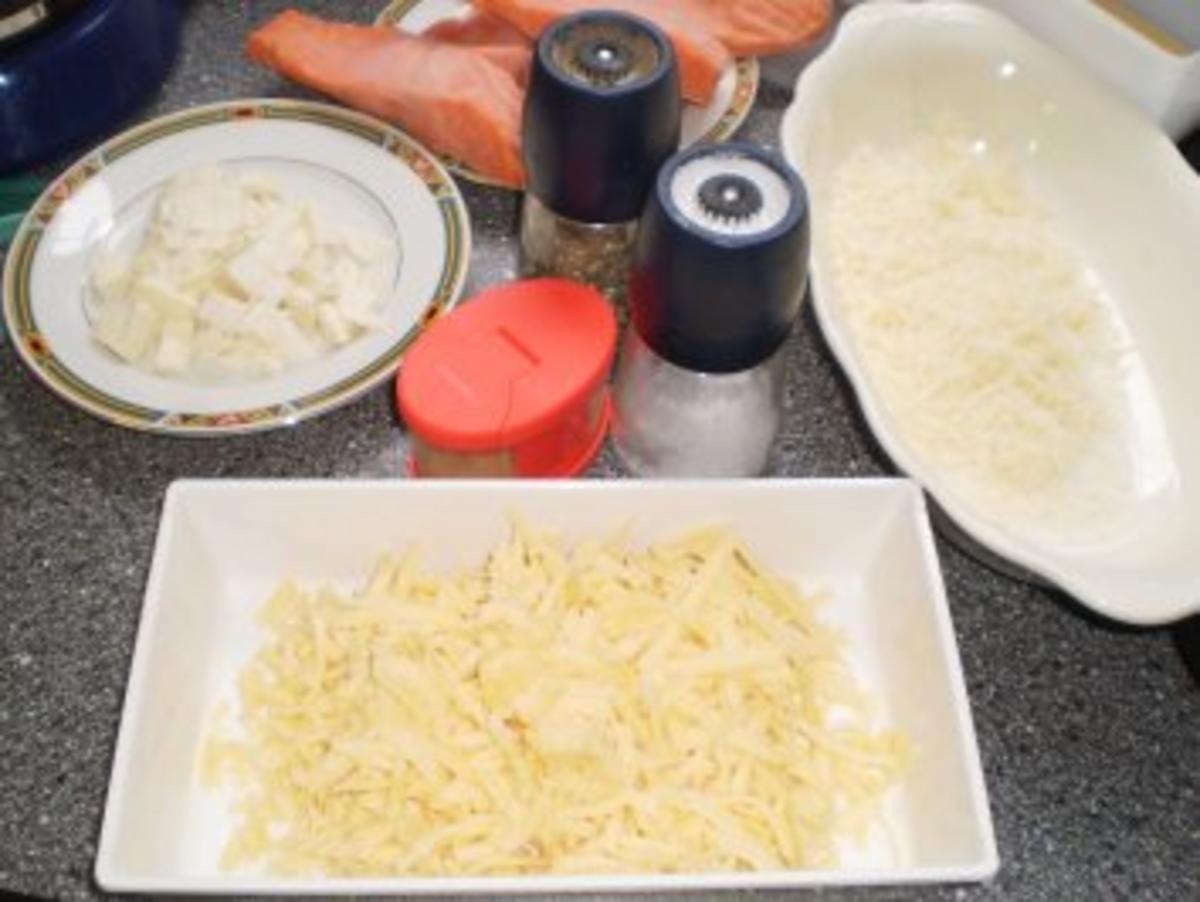 Lachs-Spinat-Lasagne mit dreierlei Käse - Rezept - Bild Nr. 5
