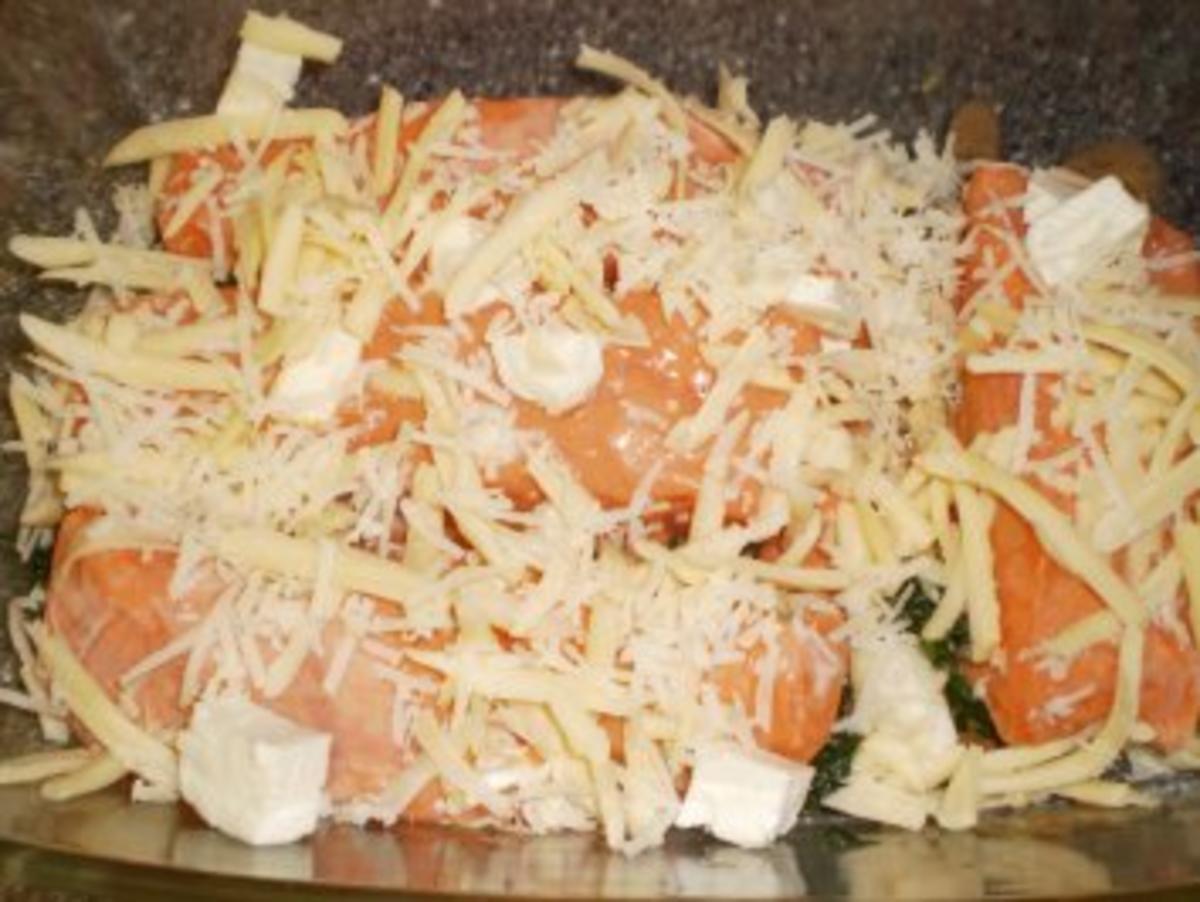 Lachs-Spinat-Lasagne mit dreierlei Käse - Rezept - Bild Nr. 7