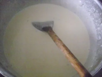 Kalbskotelett in Bavaria-blue-Sauce ~  Bavarian-blue-Spinat ~ Sekt-Graupen-Risotto ~ pochi - Rezept - Bild Nr. 7