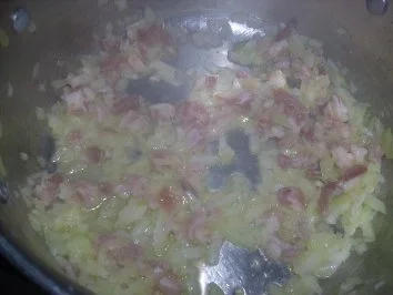 Kalbskotelett in Bavaria-blue-Sauce ~  Bavarian-blue-Spinat ~ Sekt-Graupen-Risotto ~ pochi - Rezept - Bild Nr. 9