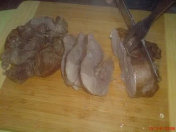 Rezept: Lammrollbraten, Bohnenpäckchen dazu Rosmarinkartoffeln Bild Nr. 6 Lammrollbraten, Bohnenpäckchen dazu Rosmarinkartoffeln - Rezept - Bild Nr. 6