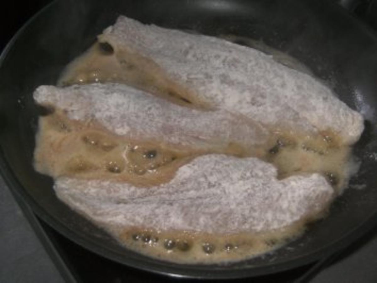 (Fisch)  Pangasiusfilet mit Spinat  Salzkartoffeln und einer - Rezept - Bild Nr. 6