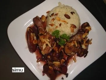 Rezept: Hähnchen mit Pflaumen Hähnchen mit Pflaumen - Rezept