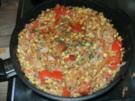 Buntes Fleisch mit Reis - Rezept