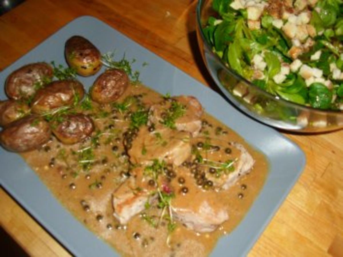 Bilder für Schweinemedallions an Pfeffer-Cognac-Sauce - Rezept