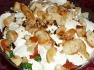 Mozzarella - Brot - Schichtsalat - Rezept