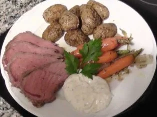 Rezept: Rostbraten von der Jungbullenhüfte Rostbraten von der Jungbullenhüfte - Rezept