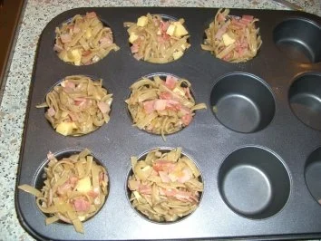 Nudelnester aus der Muffinform - Rezept - Bild Nr. 4