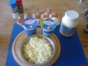 Herzhafter Kartoffelsalat mit Ei u. Speck auf Mayo-Basis - Rezept