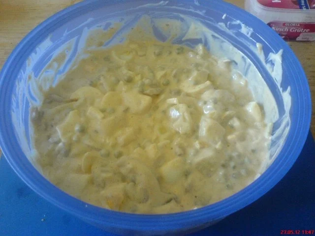 Herzhafter Kartoffelsalat mit Ei u. Speck auf Mayo-Basis - Rezept - Bild Nr. 4