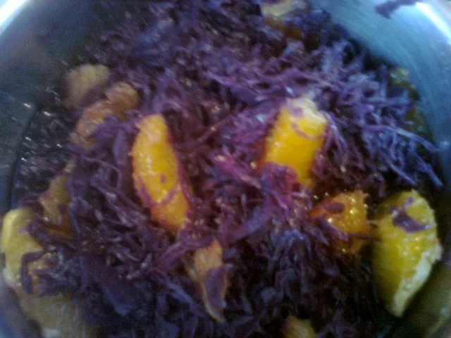 Rezept: Orangen - Sanddorn - Rotkraut Orangen - Sanddorn - Rotkraut - Rezept