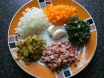 Rezept: AARDAPPELSALADE A'LA MAMA Bild Nr. 5 AARDAPPELSALADE A'LA MAMA - Rezept - Bild Nr. 5