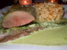 Grüner Wildhasenrücken mit Spätzle - Rezept