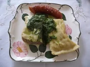 Rezept: Hauptgericht : Maultaschen mit Spinat und Paprikawurst Hauptgericht : Maultaschen mit Spinat und Paprikawurst - Rezept