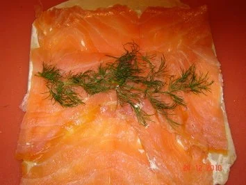 Vorspeise : Räucherlachs im Pfannkuchenteig - Rezept - Bild Nr. 6