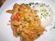 Rezept: Geschnetzeltes vom Kalb mit Paprika Geschnetzeltes vom Kalb mit Paprika - Rezept